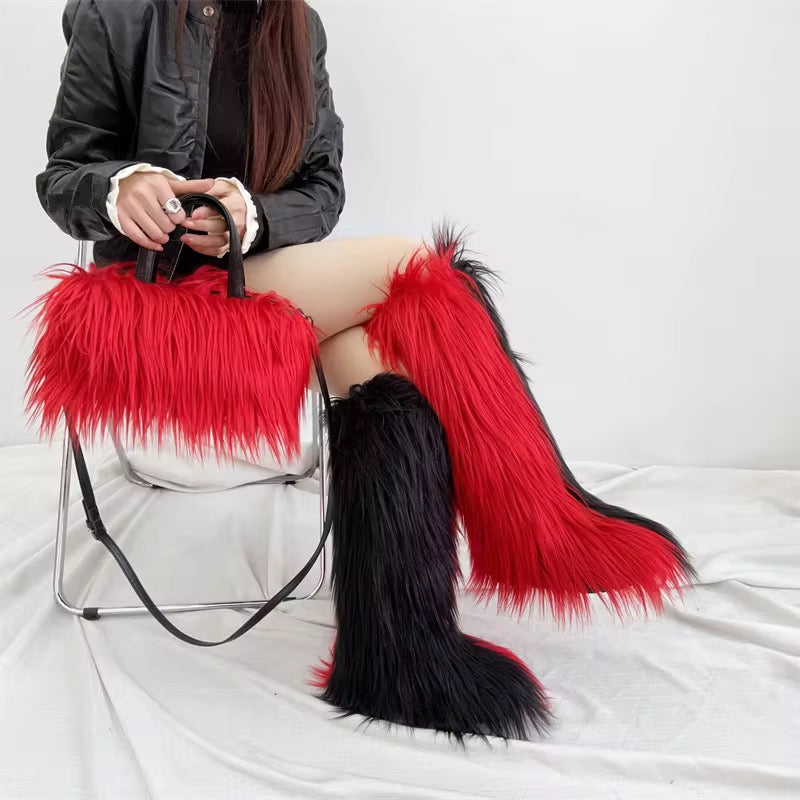 Boujee Faux Fur & Purse Sets
