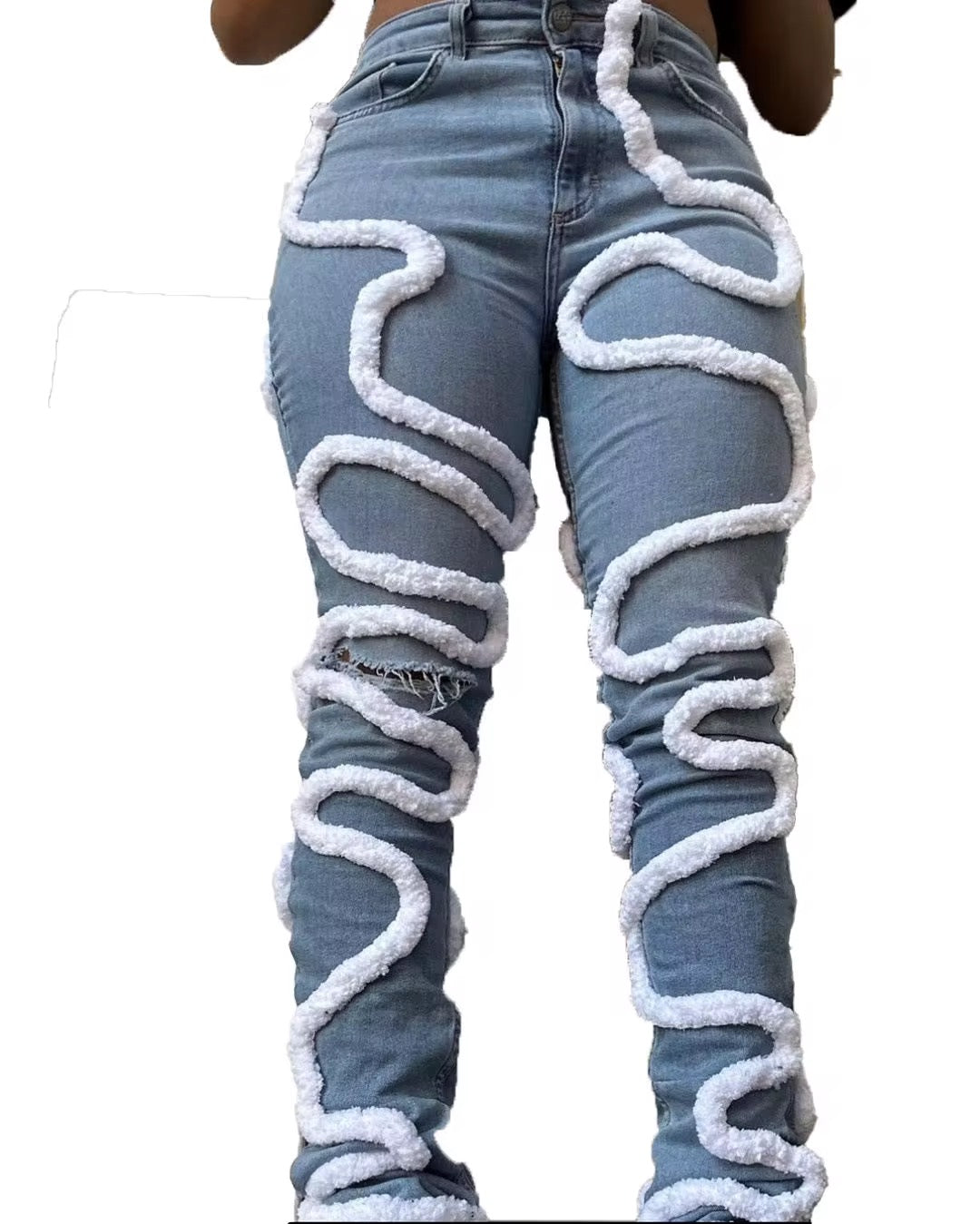 Boujee Girl Stacked Jeans