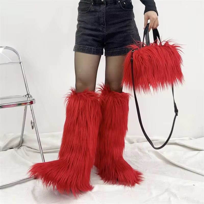 Boujee Faux Fur & Purse Sets