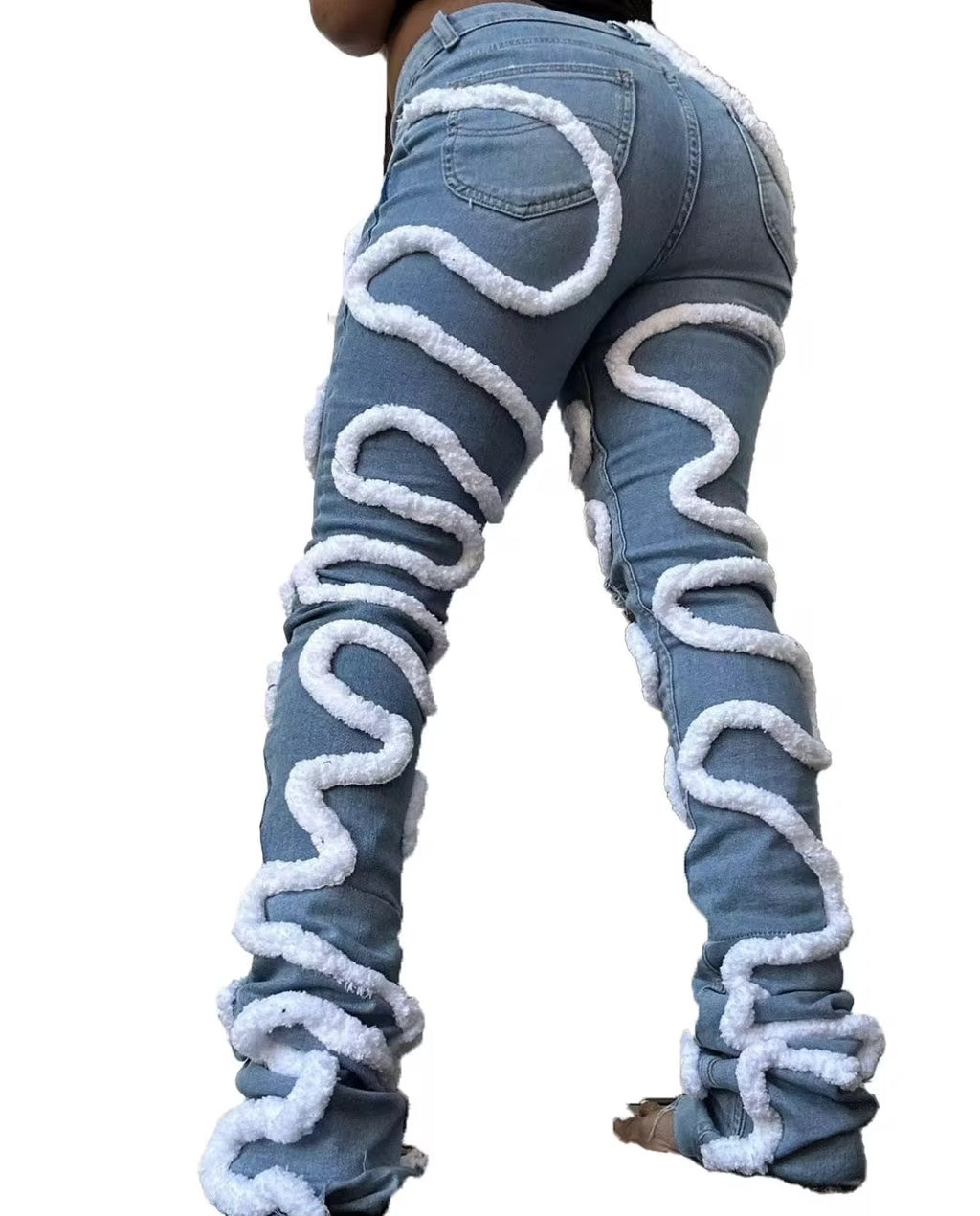 Boujee Girl Stacked Jeans