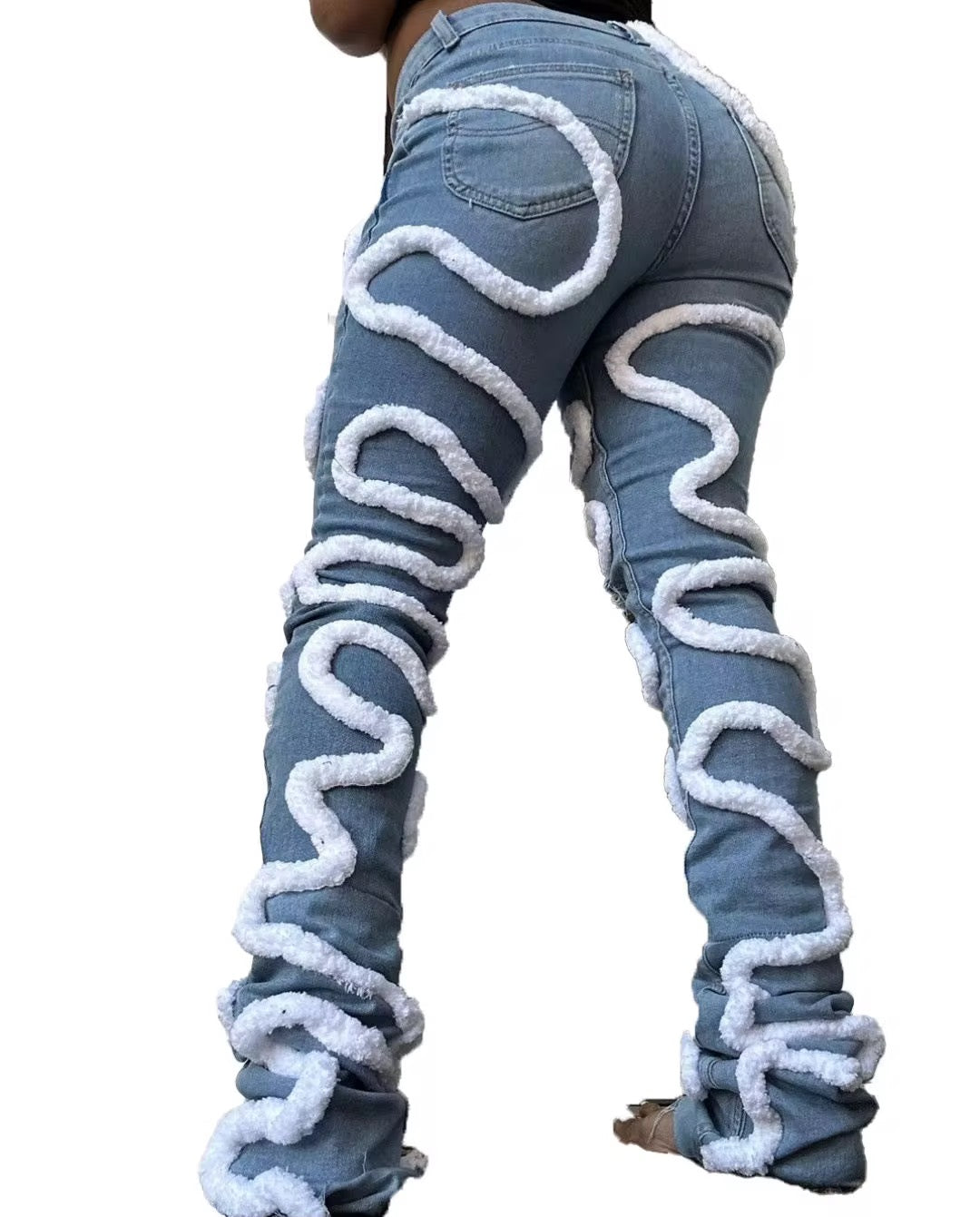 Boujee Girl Stacked Jeans