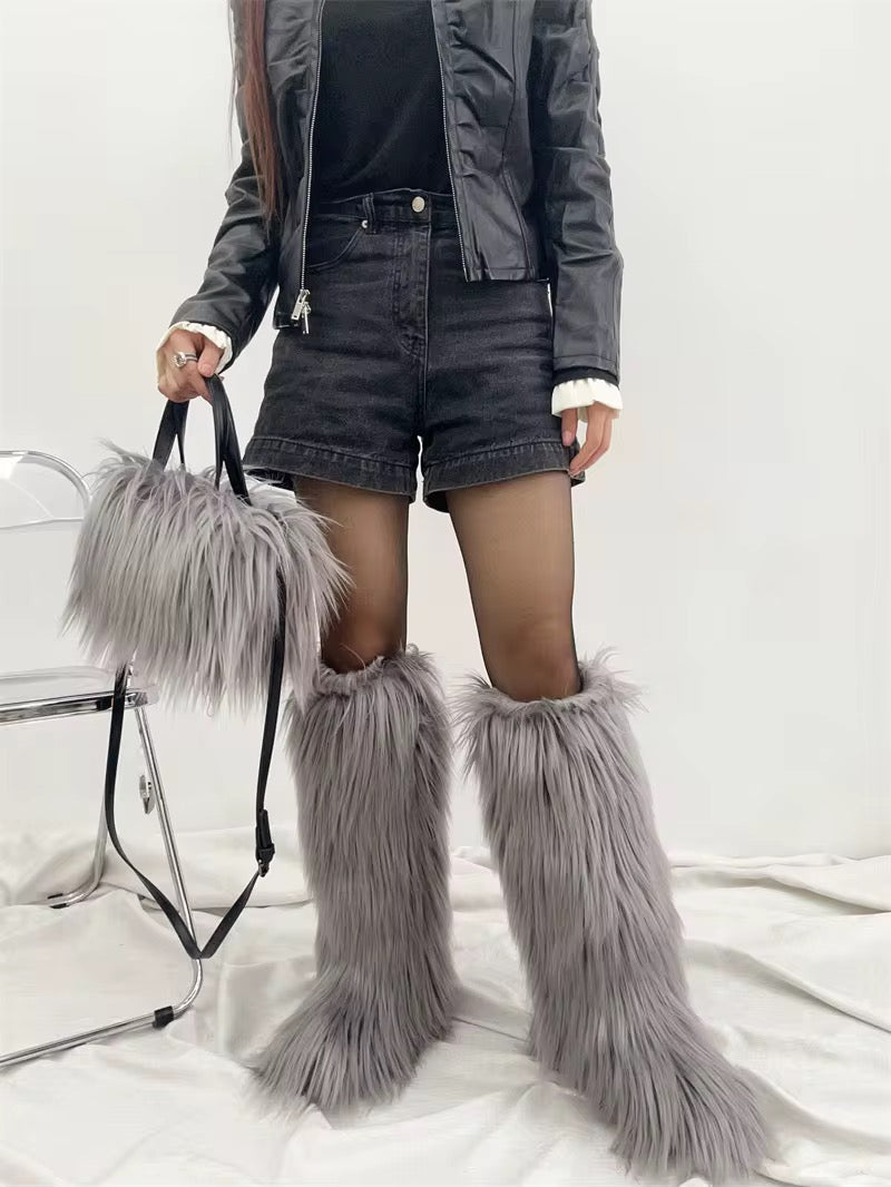Boujee Faux Fur & Purse Sets